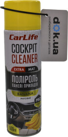 Поліроль для салону Carlife Cockpit Cleaner Extra Mat банан 500 мл