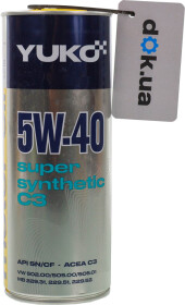 Моторное масло Yuko Super Synthetic C3 5W-40 синтетическое