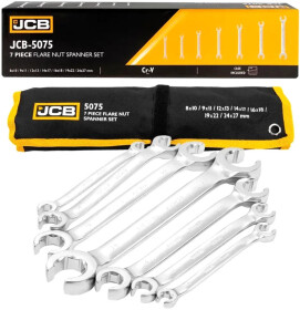 Набор ключей разрезных JCB JCB-5075 8x10-24x27 мм 7 шт