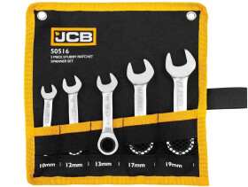 Набор ключей комбинированных трещоточных JCB JCB-50516 10-19 мм 5 шт