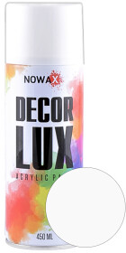 Аерозольна фарба Nowax Decor Lux біла RAL 9016 450 мл