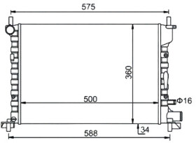 Радиатор охлаждения двигателя Magneti Marelli 350213193300