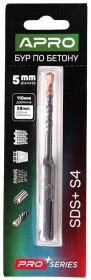 Бур Apro Pro + 815140 спіральний по бетону 5 мм