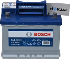 Акумулятор Bosch 6 CT-60-L S4 Silver 0092S40060