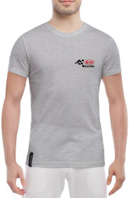 Футболка чоловіча Globuspioner класична Kia Racing Mini сіра принт спереду