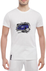 Футболка чоловіча Globuspioner класична Subaru Impreza WRX Graffiti біла принт спереду