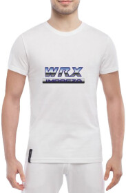 Футболка чоловіча Globuspioner класична Subaru Impreza WRX біла принт спереду