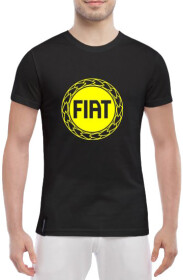 Футболка мужская Globuspioner классическая Fiat Big Logo Circle черный спереди