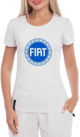 Футболка женская Globuspioner классическая Fiat Big Logo Circle белый спереди