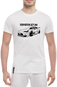 Футболка мужская Globuspioner классическая Toyota GT 86 Art белый спереди