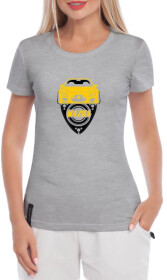 Футболка жіноча Globuspioner класична Mazda Engine сіра принт спереду