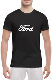 Футболка чоловіча Globuspioner класична Ford Big Logo v2 чорна принт спереду