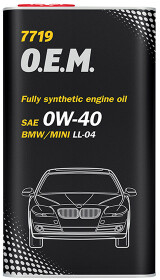 Моторное масло Mannol O.E.M. For BMW 0W-40 синтетическое