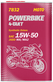 Моторное масло 4T Mannol Powerbike (Metal) 15W-50 синтетическое