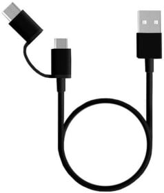 Кабель 2 в 1 ZMi AL511-BLACK USB - Micro USB - USB type-C 0,3 м