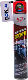Полироль для салона Blitz Line Vinyl Protectant Cockpit с матовым эффектом вишня 750 мл