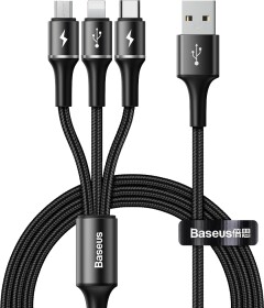 Кабель 3 в 1 Baseus USB - Apple Lightning - type-C - Micro USB Halo CAMLT-HA01 1,2 м