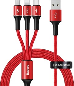 Кабель 3 в 1 Baseus USB - Apple Lightning - type-C - Micro USB Halo CAMLT-HA09 1,2 м