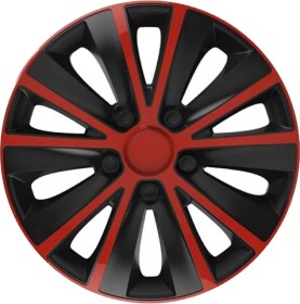 Комплект ковпаків на колеса Elegant Rapid колір чорний + червоний
