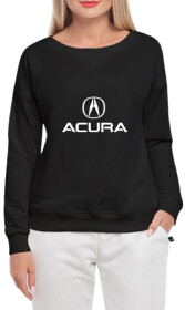 Свитшот женский Globuspioner Acura Big Logo принт спереди спущенный рукав чёрный