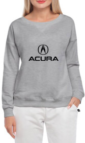 Свитшот женский Globuspioner Acura Big Logo принт спереди спущенный рукав серый