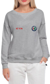 Свитшот женский Globuspioner Alfa Romeo GTA принт спереди спущенный рукав серый