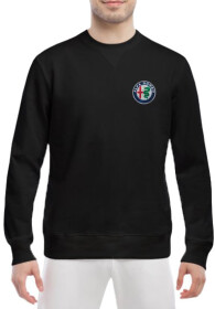 Свитшот мужской Globuspioner Alfa Romeo Mini Logo спереди класический рукав чёрный