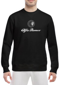 Свитшот мужской Globuspioner Alfa Romeo Logo спереди класический рукав чёрный