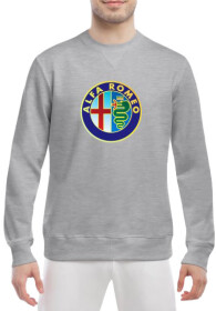 Свитшот мужской Globuspioner Alfa Romeo Classic спереди класический рукав серый