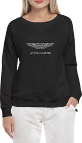 Свитшот женский Globuspioner Aston Martin Vector Logo спереди спущенный рукав чёрный