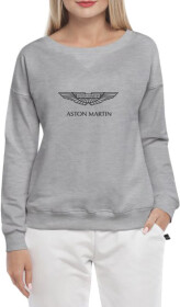 Свитшот женский Globuspioner Aston Martin Vector Logo спереди спущенный рукав серый