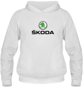 Кенгурушка чоловіча утеплена Globuspioner Skoda Big Logo спереду білий