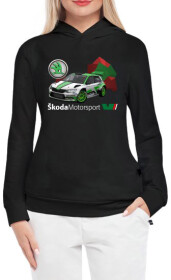 Кенгурушка женская Globuspioner Skoda Fabia R5 EVO спереди чёрный