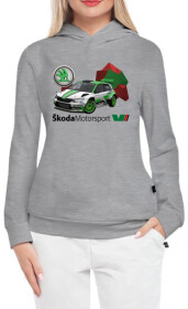 Кенгурушка женская Globuspioner Skoda Fabia R5 EVO спереди серый