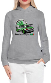 Кенгурушка женская Globuspioner Skoda Fabia R5 EVO 3 спереди серый
