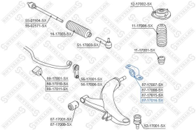 Сайлентблок рычага Stellox 8717016SX