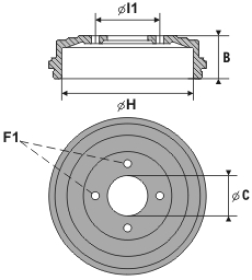 Тормозной барабан Rotinger RT 6285