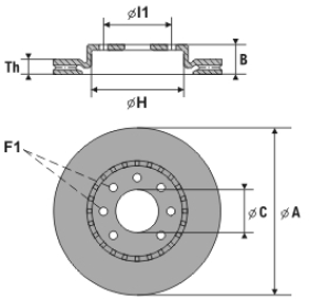 Тормозной диск Rotinger RT 1884