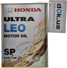 Моторное масло Honda Ultra LEO SP/GF-6 0W-20 синтетическое