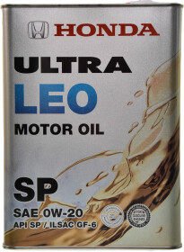 Моторное масло Honda Ultra LEO SP/GF-6 0W-20 синтетическое