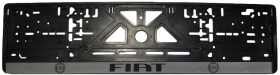 Рамка номерного знака Alca 65180 колір чорний із сірим на Fiat пластик