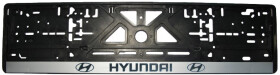 Рамка номерного знака Alca 50499 колір чорний із сріблястим на Hyundai пластик