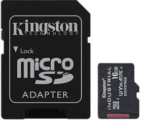 Карта пам’яті Kingston Industrial2 microSDHC 16 ГБ з SD-адаптером