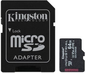 Карта пам’яті Kingston Industrial2 microSDXC 64 ГБ з SD-адаптером