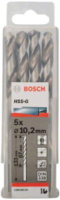 Набір свердл Bosch спіральних по металу 2608585523 10.2 мм  5 шт.