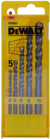 Набір свердл DeWALT спіральних по цеглі DT6952 4-10 мм 5 шт.