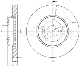 Тормозной диск Metelli 230646c