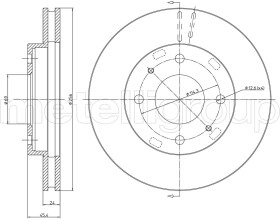 Тормозной диск Metelli 230461c