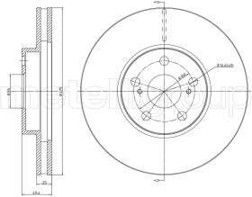Тормозной диск Metelli 231057c