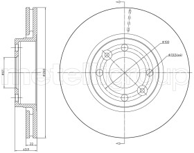 Тормозной диск Metelli 230641C